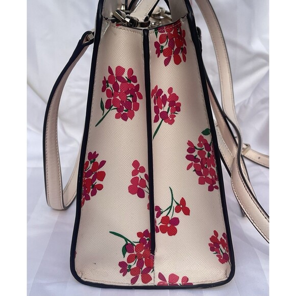 Kate Spade New York Perry Floral Medium Satchel Chalk Pink - Picture 8 of 16